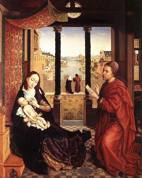 Rogier van der Weyden St Luke Drawing the Portrait of the Madonna France oil painting art